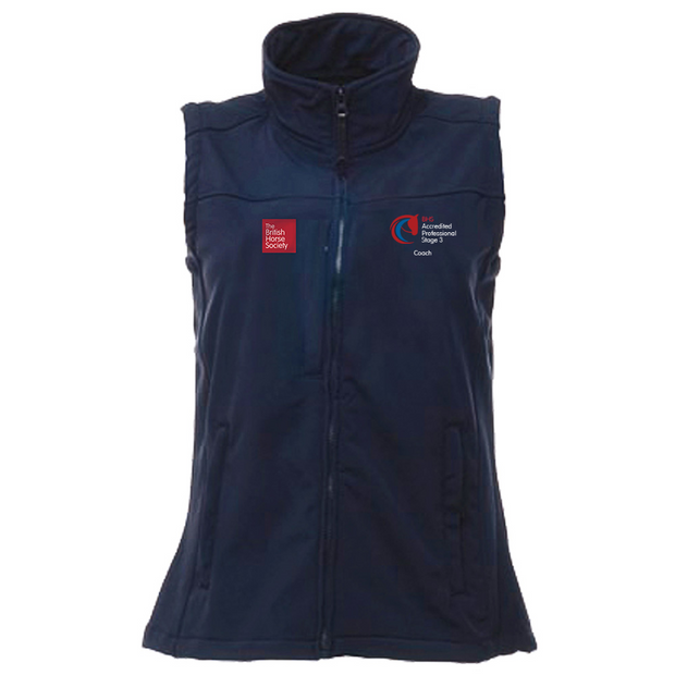 BHS Accredited Professional Fitted Softshell Gilet - Stage 3 Coach - Small - CLEARANCE