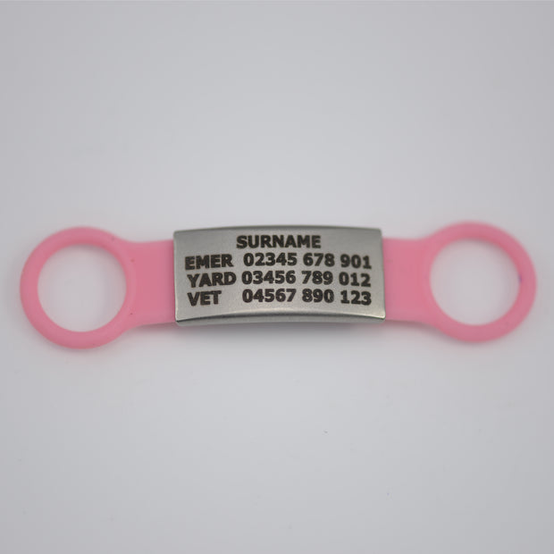 Small Silicone Slider Horse or Rider Tag (10-18mm bridle/collar width)Please read instructions below before filling out the details