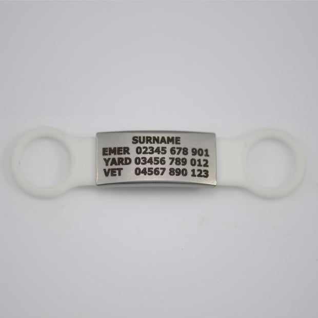 Small Silicone Slider Horse or Rider Tag (10-18mm bridle/collar width)Please read instructions below before filling out the details