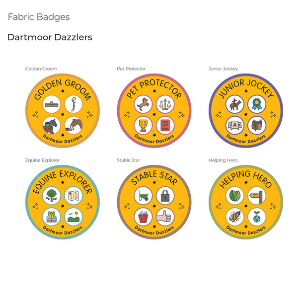 Pony Stars Fabric Badges DD
