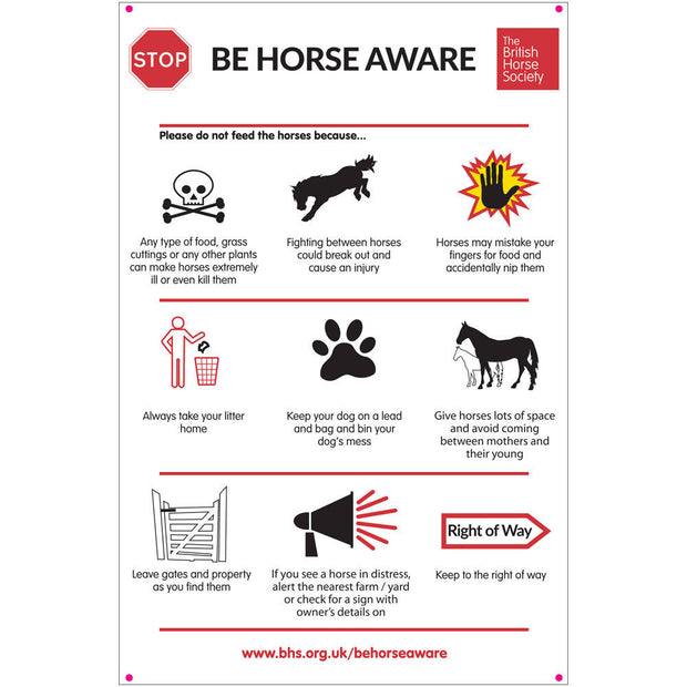 Stop! Be Horse Aware Yard Sign
