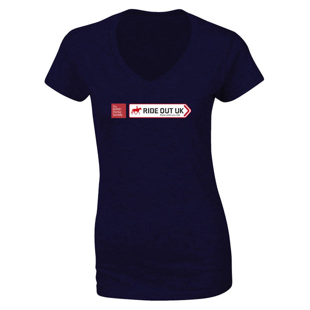 Ride Out UK Fitted V-neck T-shirt