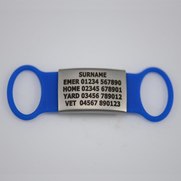 Large Silicone Slider Horse or Rider Tag (18-25mm bridle/collar width)Please read instructions below before filling out the details