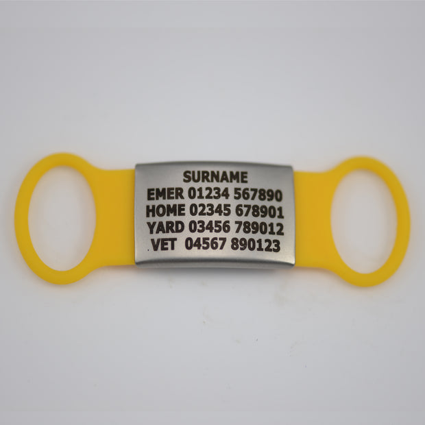 Large Silicone Slider Horse or Rider Tag (18-25mm bridle/collar width)Please read instructions below before filling out the details