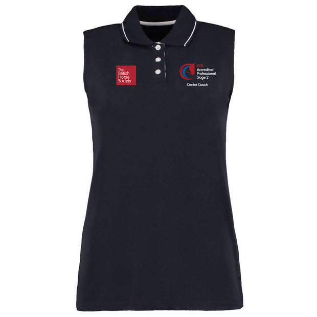 BHS Accredited Professional Fitted Sleeveless Polo Shirt