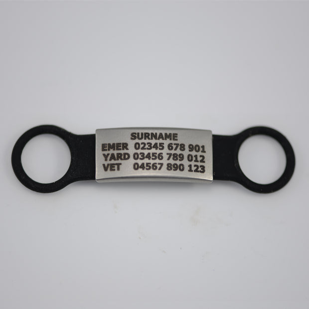 Small Silicone Slider Horse or Rider Tag (10-18mm bridle/collar width)Please read instructions below before filling out the details