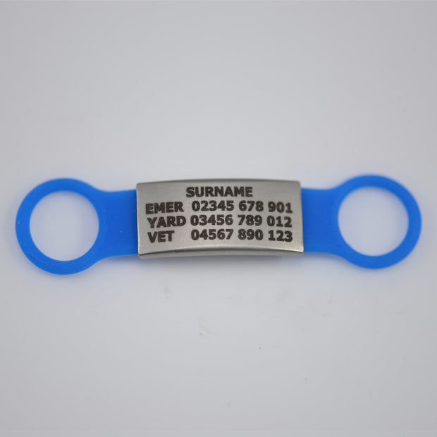 Small Silicone Slider Horse or Rider Tag (10-18mm bridle/collar width)Please read instructions below before filling out the details