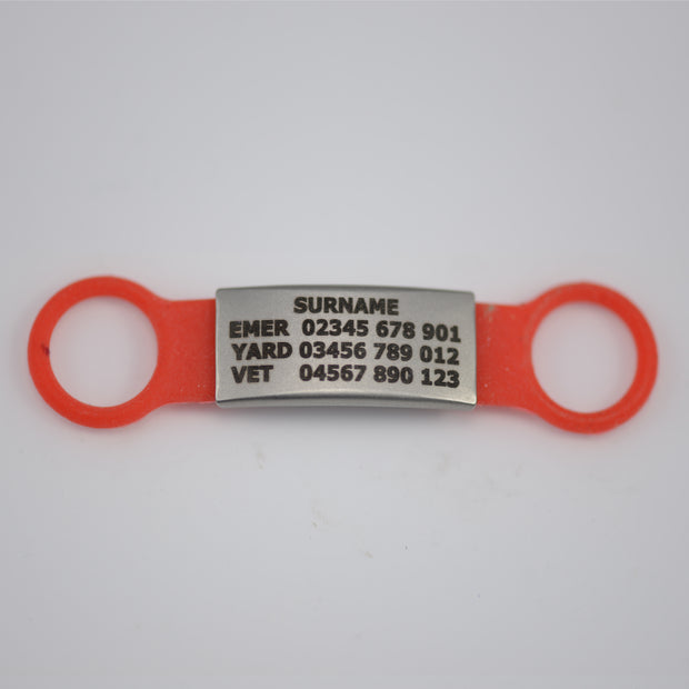 Small Silicone Slider Horse or Rider Tag (10-18mm bridle/collar width)Please read instructions below before filling out the details