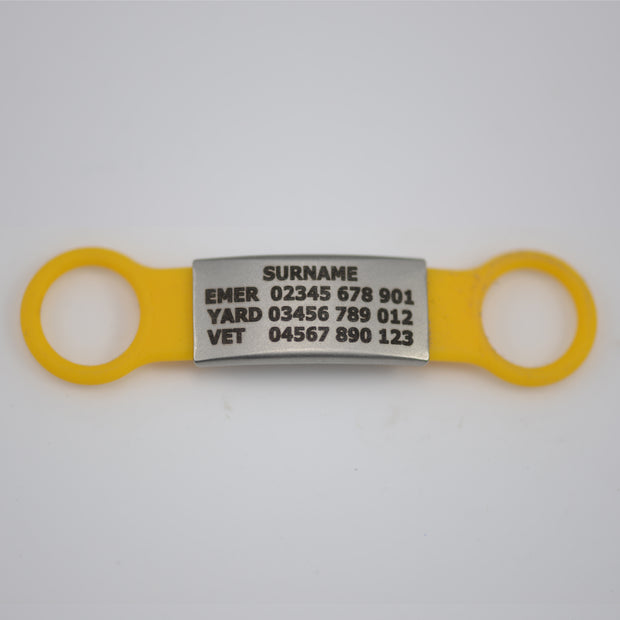 Small Silicone Slider Horse or Rider Tag (10-18mm bridle/collar width)Please read instructions below before filling out the details
