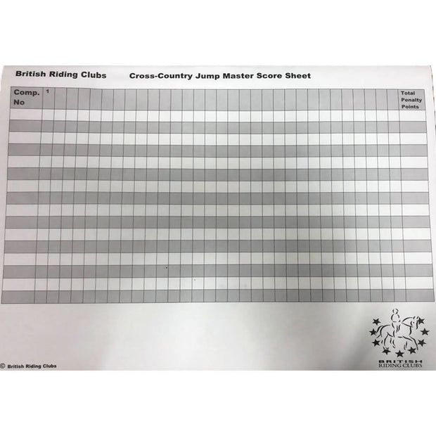 XC Master Scoresheet