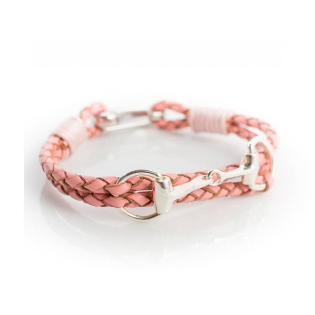 Sterling Silver Snaffle Leather Bracelet