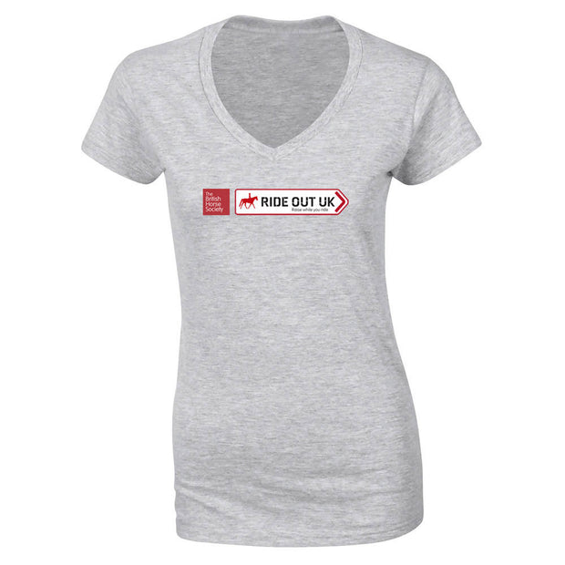 Ride Out UK Fitted V-neck T-shirt