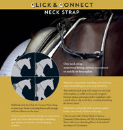 Hi-Viz Reflective Orange / Brown Click & Connect Neck Strap Ultimate Set