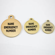 Brass Saddle ID Tag. Please read instructions below before filling out the details